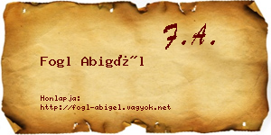 Fogl Abigél névjegykártya